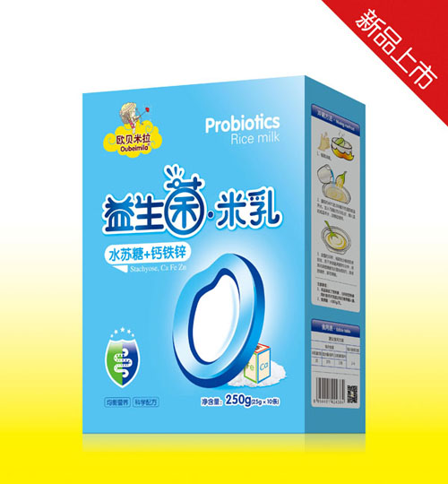 歐貝米拉水蘇糖+鈣鐵鋅益生菌米乳(盒裝)