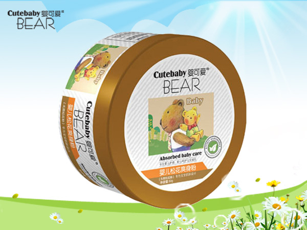 嬰可愛(ài)嬰兒松花粉爽身粉140g