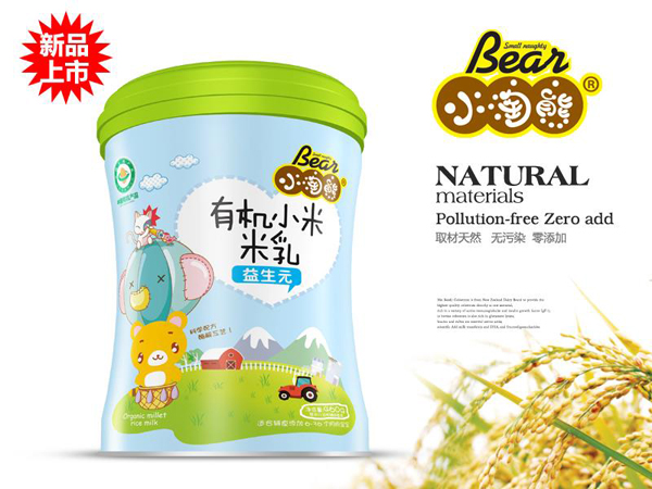 小淘熊有機(jī)小米米乳-益生元桶裝
