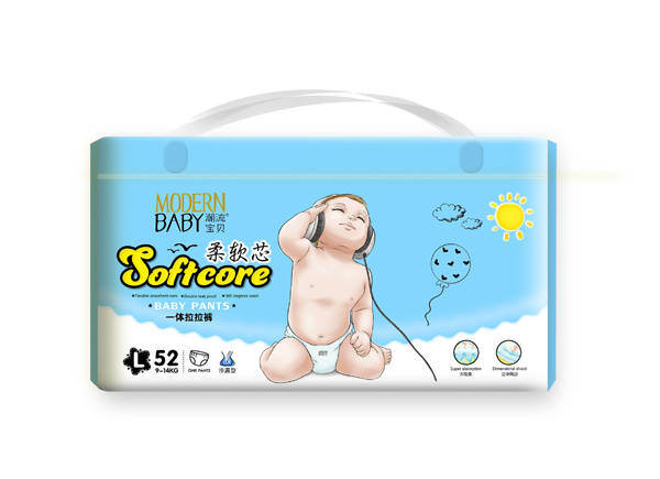 潮流寶貝柔軟芯一體拉拉褲L52