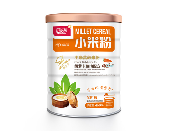 酷幼小米粉-胡蘿卜魚(yú)肉配方-鐵罐