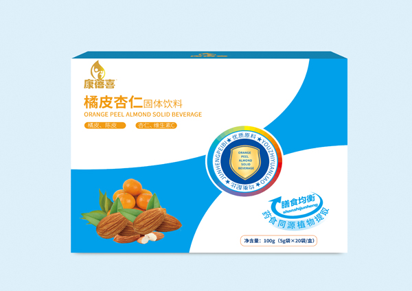 康蓓喜橘皮杏仁固體飲料正面