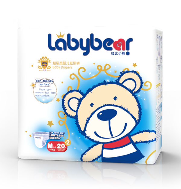 拉比小熊超級柔嬰兒紙尿褲M22