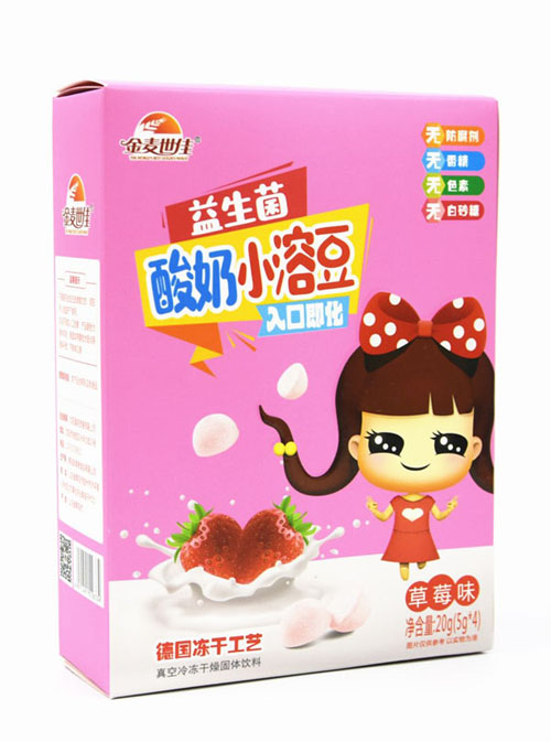 金麥世佳酸奶小溶豆草莓味