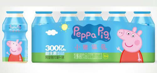 小豬佩奇乳酸菌飲品原味6瓶裝