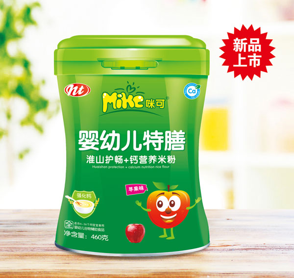 咪可嬰幼兒特膳淮山護(hù)暢+鈣營(yíng)養(yǎng)米粉(蘋(píng)果味)
