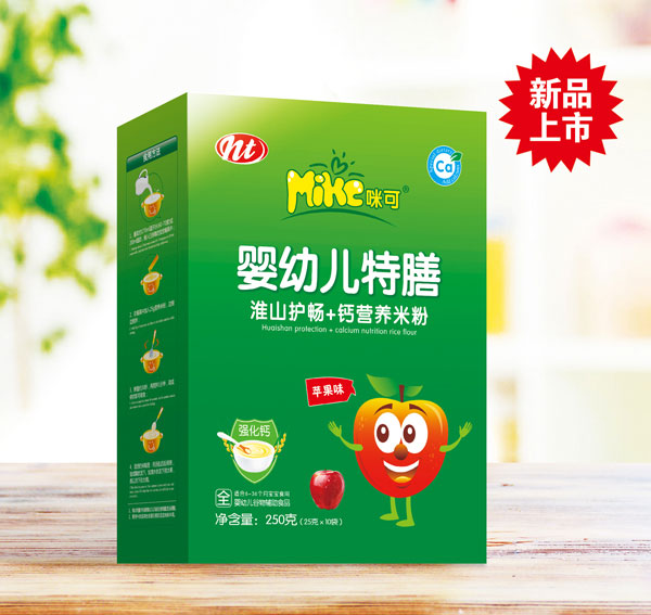 咪可嬰幼兒特膳淮山護(hù)暢+鈣營(yíng)養(yǎng)米粉(蘋(píng)果味)盒裝