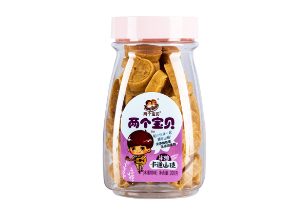 兩個(gè)寶貝冰糖卡通山楂水蜜桃味