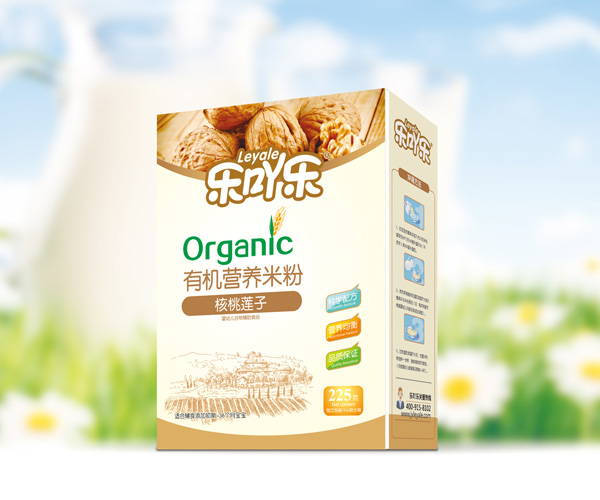 樂吖樂有機(jī)營養(yǎng)米粉核桃蓮子盒裝