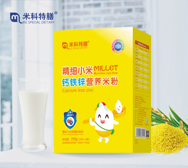 米科特膳精細(xì)小米鈣鐵鋅營養(yǎng)米粉-盒裝600
