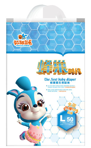 虹貓藍(lán)兔蜂巢嬰兒紙尿褲L50