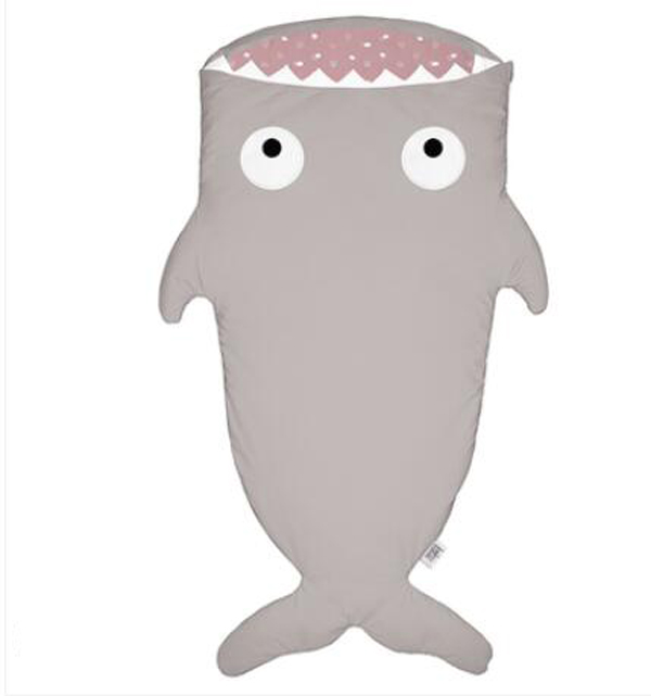 西班牙baby bites兒童大鯊魚(yú)睡袋 石粉紅