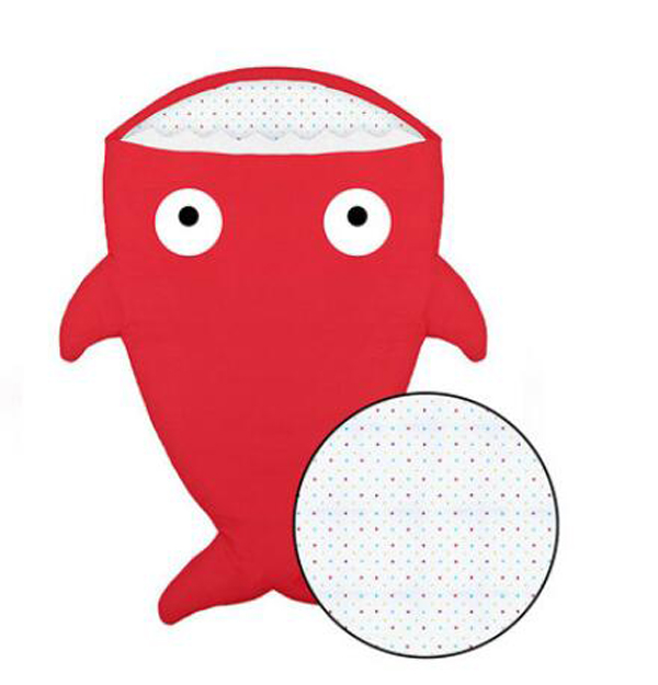 西班牙baby bites 鯊魚(yú)睡袋 紅色(內(nèi)襯彩點(diǎn))