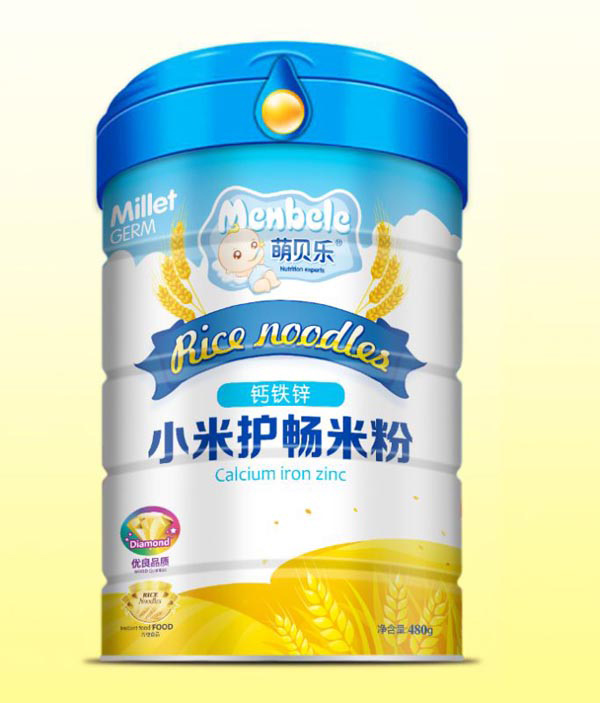 萌貝樂(lè)小米護(hù)暢米粉-鈣鐵鋅 聽(tīng)裝