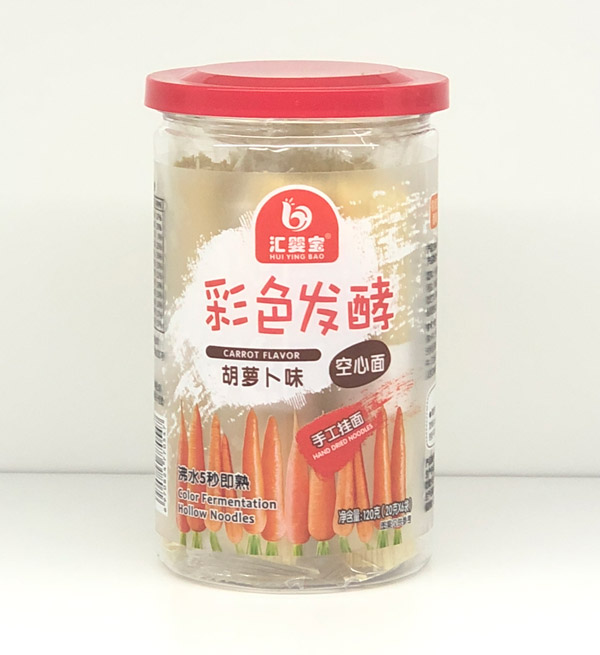 匯嬰寶彩色發(fā)酵空心面-胡蘿卜味