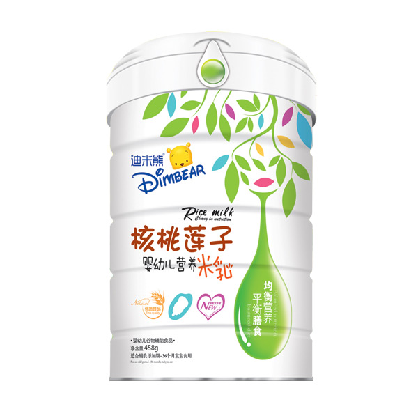 迪米熊嬰幼兒核桃蓮子米乳桶裝