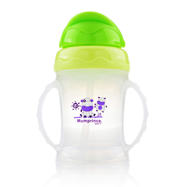 媽咪王子雙柄高級飲水杯240ml 綠色