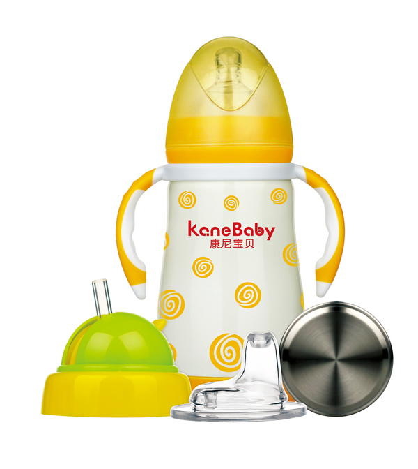 康尼寶貝寬口四合一保溫奶瓶套裝 黃色.jpg