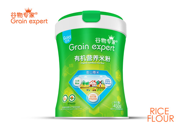 谷物專家有機(jī)營(yíng)養(yǎng)米粉-淮山薏米罐裝