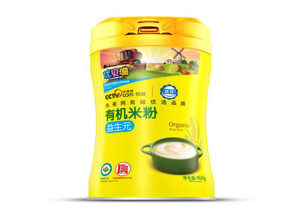 優(yōu)貝滋益生元有機(jī)米粉罐裝