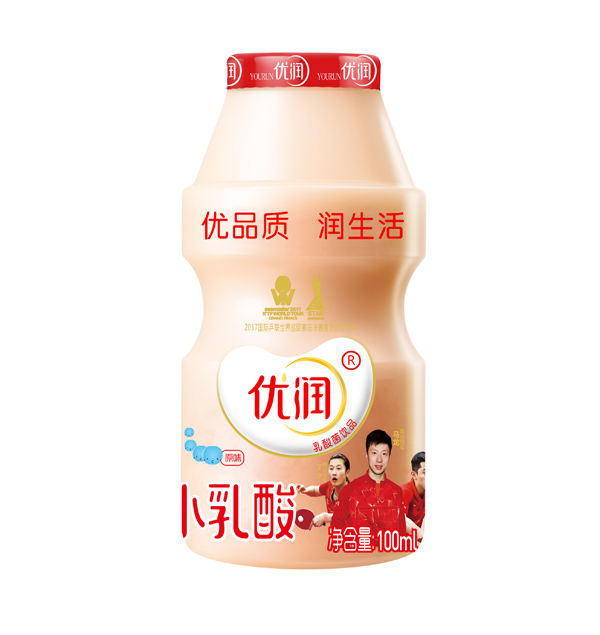優(yōu)潤乳酸菌飲品 100ml 小乳酸 瓶標