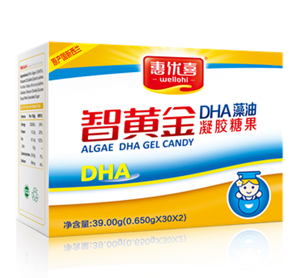惠優(yōu)喜智黃金DHA藻油凝膠糖果
