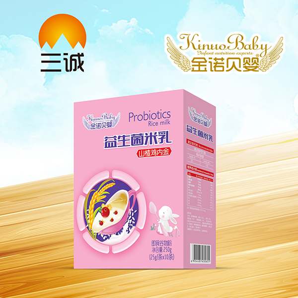 金諾貝嬰益生菌米乳-山楂雞內(nèi)金 盒裝