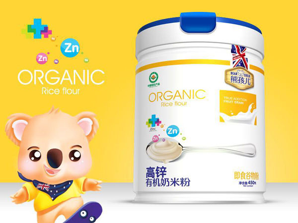 熊孩兒高鋅有機(jī)奶米粉 聽(tīng)裝