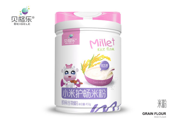 貝格樂小米護暢米粉-益生菌 聽裝