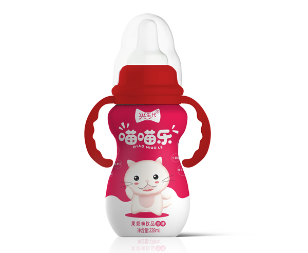 興生代喵喵樂果奶味飲品 原味紅色