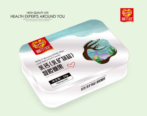 菩爾菲乳鈣(乳礦物鹽)凝膠糖果