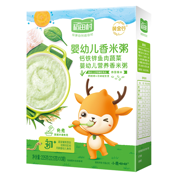 稻田村營(yíng)養(yǎng)香米粥-魚肉蔬菜