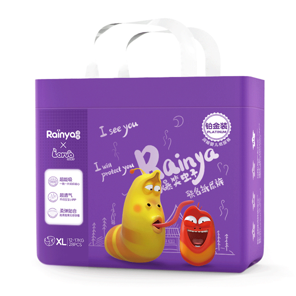 潤婭爆笑蟲子鉑金裝嬰兒紙尿褲XL