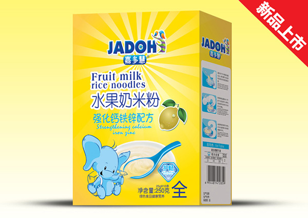 嘉多慧強(qiáng)化鈣鐵鋅配方-水果奶米粉(盒)