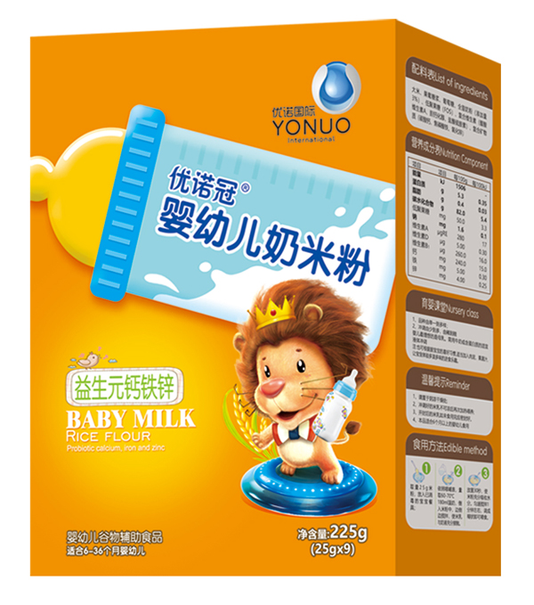 優(yōu)諾冠嬰幼兒奶米粉 益生元鈣鐵鋅 盒裝.jpg