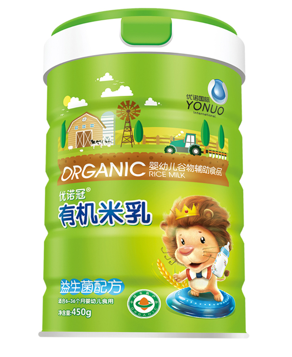 優(yōu)諾冠益生菌有機(jī)米乳 聽裝