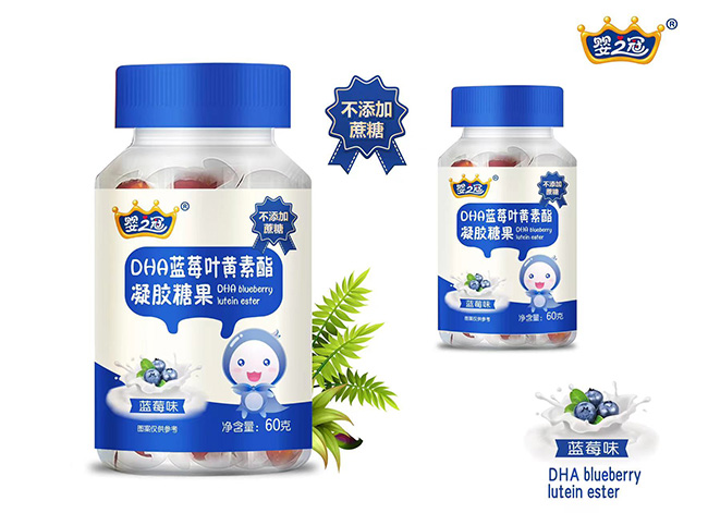 嬰之冠DHA藍(lán)莓葉黃素酯凝膠糖果-藍(lán)莓味