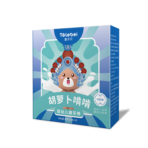 童樂(lè)貝胡蘿卜啃啃嬰幼兒磨牙棒-牛奶味