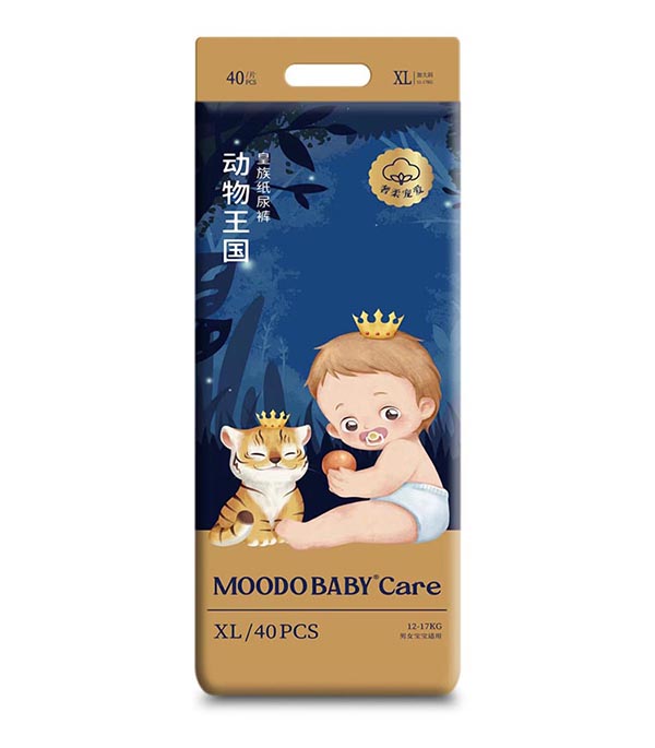 MOODO BABY®Care動(dòng)物王國系列皇族紙尿褲XL40
