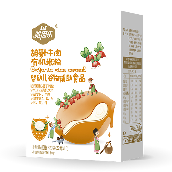 雅因樂有機米粉盒裝 胡蘿卜牛肉