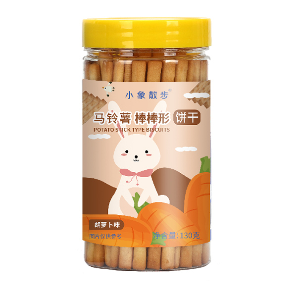 小象散步馬鈴薯棒形餅干-胡蘿卜味