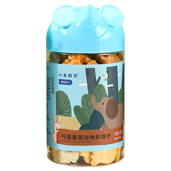 小象散步葉酸果蔬餅干-動物形