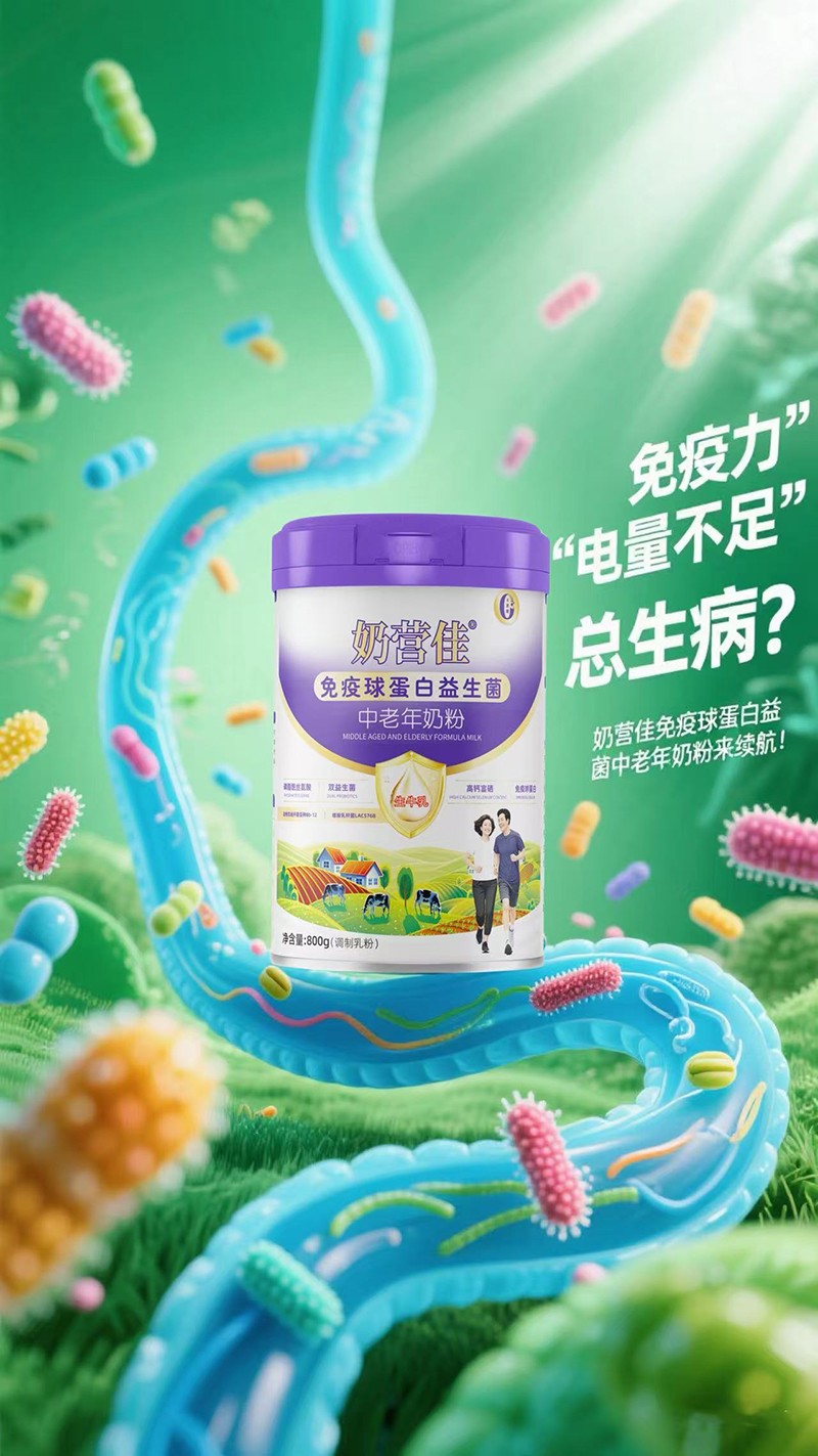 奶營(yíng)佳免疫球蛋白益生菌中老年奶粉02