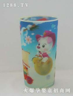 功杰直身卡通狗水杯