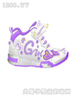 米奇白紫女童運(yùn)動鞋