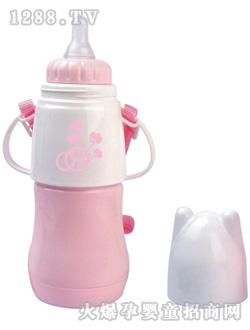 盛洲硅膠嬰兒奶瓶粉紅