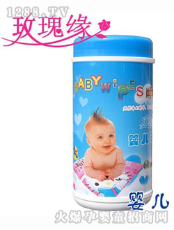 yinge桶裝濕巾60片藍