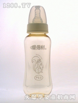 實感PES奶瓶300mL松鼠
