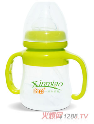 欣苗5安寬口硅膠奶瓶150ml