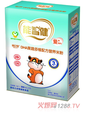 能智健325gDHA果蔬多維配方營(yíng)養(yǎng)米粉(3段)